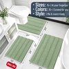 image:imageSmiry Thick Small Chenille Bathroom Rugs 24x16 Extra Soft Absorbent Striped Bath Rugs Rubber Backing Machine Wash Bath Mats for Bathroom Floor Tub Shower Home Decor Accessories GreySage Green