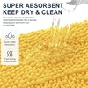 image:imageSmiry Thick Small Chenille Bathroom Rugs 24x16 Extra Soft Absorbent Striped Bath Rugs Rubber Backing Machine Wash Bath Mats for Bathroom Floor Tub Shower Home Decor Accessories GreyYellow