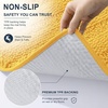 image:imageSmiry Thick Small Chenille Bathroom Rugs 24x16 Extra Soft Absorbent Striped Bath Rugs Rubber Backing Machine Wash Bath Mats for Bathroom Floor Tub Shower Home Decor Accessories GreyYellow