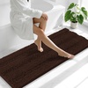 image:imageSmiry Thick Small Chenille Bathroom Rugs 24x16 Extra Soft Absorbent Striped Bath Rugs Rubber Backing Machine Wash Bath Mats for Bathroom Floor Tub Shower Home Decor Accessories GreyBrown