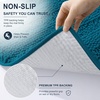 image:imageSmiry Thick Small Chenille Bathroom Rugs 24x16 Extra Soft Absorbent Striped Bath Rugs Rubber Backing Machine Wash Bath Mats for Bathroom Floor Tub Shower Home Decor Accessories GreyPeacock Blue