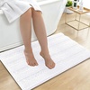image:imageSmiry Thick Small Chenille Bathroom Rugs 24x16 Extra Soft Absorbent Striped Bath Rugs Rubber Backing Machine Wash Bath Mats for Bathroom Floor Tub Shower Home Decor Accessories GreyWhite