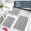 image:imageSmiry Thick Small Chenille Bathroom Rugs 24x16 Extra Soft Absorbent Striped Bath Rugs Rubber Backing Machine Wash Bath Mats for Bathroom Floor Tub Shower Home Decor Accessories GreyLight Grey