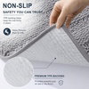 image:imageSmiry Thick Small Chenille Bathroom Rugs 24x16 Extra Soft Absorbent Striped Bath Rugs Rubber Backing Machine Wash Bath Mats for Bathroom Floor Tub Shower Home Decor Accessories GreyGrey