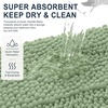 image:imageSmiry Thick Small Chenille Bathroom Rugs 24x16 Extra Soft Absorbent Striped Bath Rugs Rubber Backing Machine Wash Bath Mats for Bathroom Floor Tub Shower Home Decor Accessories GreySage Green