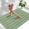 image:imageSmiry Thick Small Chenille Bathroom Rugs 24x16 Extra Soft Absorbent Striped Bath Rugs Rubber Backing Machine Wash Bath Mats for Bathroom Floor Tub Shower Home Decor Accessories GreySage Green