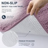 image:imageSmiry Thick Small Chenille Bathroom Rugs 24x16 Extra Soft Absorbent Striped Bath Rugs Rubber Backing Machine Wash Bath Mats for Bathroom Floor Tub Shower Home Decor Accessories GreyDeep Plum