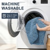 image:imageSmiry Thick Small Chenille Bathroom Rugs 24x16 Extra Soft Absorbent Striped Bath Rugs Rubber Backing Machine Wash Bath Mats for Bathroom Floor Tub Shower Home Decor Accessories GreyAiry Blue