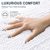 image:imageSmiry Thick Small Chenille Bathroom Rugs 24x16 Extra Soft Absorbent Striped Bath Rugs Rubber Backing Machine Wash Bath Mats for Bathroom Floor Tub Shower Home Decor Accessories GreyWhite