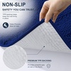 image:imageSmiry Thick Small Chenille Bathroom Rugs 24x16 Extra Soft Absorbent Striped Bath Rugs Rubber Backing Machine Wash Bath Mats for Bathroom Floor Tub Shower Home Decor Accessories GreyNavy