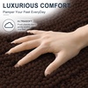 image:imageSmiry Thick Small Chenille Bathroom Rugs 24x16 Extra Soft Absorbent Striped Bath Rugs Rubber Backing Machine Wash Bath Mats for Bathroom Floor Tub Shower Home Decor Accessories GreyBrown