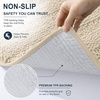 image:imageSmiry Thick Small Chenille Bathroom Rugs 24x16 Extra Soft Absorbent Striped Bath Rugs Rubber Backing Machine Wash Bath Mats for Bathroom Floor Tub Shower Home Decor Accessories GreySand