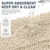 image:imageSmiry Thick Small Chenille Bathroom Rugs 24x16 Extra Soft Absorbent Striped Bath Rugs Rubber Backing Machine Wash Bath Mats for Bathroom Floor Tub Shower Home Decor Accessories GreySand