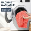 image:imageSmiry Thick Small Chenille Bathroom Rugs 24x16 Extra Soft Absorbent Striped Bath Rugs Rubber Backing Machine Wash Bath Mats for Bathroom Floor Tub Shower Home Decor Accessories GreyCoral