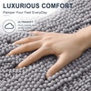 image:imageSmiry Thick Small Chenille Bathroom Rugs 24x16 Extra Soft Absorbent Striped Bath Rugs Rubber Backing Machine Wash Bath Mats for Bathroom Floor Tub Shower Home Decor Accessories GreyGrey