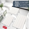 image:imageSmiry Thick Small Chenille Bathroom Rugs 24x16 Extra Soft Absorbent Striped Bath Rugs Rubber Backing Machine Wash Bath Mats for Bathroom Floor Tub Shower Home Decor Accessories GreyIvory
