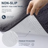 image:imageSmiry Thick Small Chenille Bathroom Rugs 24x16 Extra Soft Absorbent Striped Bath Rugs Rubber Backing Machine Wash Bath Mats for Bathroom Floor Tub Shower Home Decor Accessories GreyDark Grey