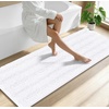 image:imageSmiry Thick Small Chenille Bathroom Rugs 24x16 Extra Soft Absorbent Striped Bath Rugs Rubber Backing Machine Wash Bath Mats for Bathroom Floor Tub Shower Home Decor Accessories GreyWhite