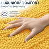 image:imageSmiry Thick Small Chenille Bathroom Rugs 24x16 Extra Soft Absorbent Striped Bath Rugs Rubber Backing Machine Wash Bath Mats for Bathroom Floor Tub Shower Home Decor Accessories GreyYellow