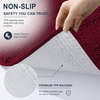 image:imageSmiry Thick Small Chenille Bathroom Rugs 24x16 Extra Soft Absorbent Striped Bath Rugs Rubber Backing Machine Wash Bath Mats for Bathroom Floor Tub Shower Home Decor Accessories GreyBurgundy