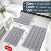 image:imageSmiry Thick Small Chenille Bathroom Rugs 24x16 Extra Soft Absorbent Striped Bath Rugs Rubber Backing Machine Wash Bath Mats for Bathroom Floor Tub Shower Home Decor Accessories GreyGrey