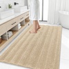 image:imageSmiry Thick Small Chenille Bathroom Rugs 24x16 Extra Soft Absorbent Striped Bath Rugs Rubber Backing Machine Wash Bath Mats for Bathroom Floor Tub Shower Home Decor Accessories GreyBeige