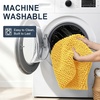 image:imageSmiry Thick Small Chenille Bathroom Rugs 24x16 Extra Soft Absorbent Striped Bath Rugs Rubber Backing Machine Wash Bath Mats for Bathroom Floor Tub Shower Home Decor Accessories GreyYellow