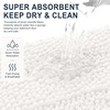 image:imageSmiry Thick Small Chenille Bathroom Rugs 24x16 Extra Soft Absorbent Striped Bath Rugs Rubber Backing Machine Wash Bath Mats for Bathroom Floor Tub Shower Home Decor Accessories GreyIvory