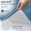 image:imageSmiry Thick Small Chenille Bathroom Rugs 24x16 Extra Soft Absorbent Striped Bath Rugs Rubber Backing Machine Wash Bath Mats for Bathroom Floor Tub Shower Home Decor Accessories GreyAiry Blue