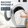 image:imageSmiry Thick Small Chenille Bathroom Rugs 24x16 Extra Soft Absorbent Striped Bath Rugs Rubber Backing Machine Wash Bath Mats for Bathroom Floor Tub Shower Home Decor Accessories GreyIvory
