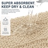 image:imageSmiry Thick Small Chenille Bathroom Rugs 24x16 Extra Soft Absorbent Striped Bath Rugs Rubber Backing Machine Wash Bath Mats for Bathroom Floor Tub Shower Home Decor Accessories GreyBeige