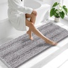 image:imageSmiry Thick Small Chenille Bathroom Rugs 24x16 Extra Soft Absorbent Striped Bath Rugs Rubber Backing Machine Wash Bath Mats for Bathroom Floor Tub Shower Home Decor Accessories GreyGrey