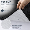 image:imageSmiry Thick Small Chenille Bathroom Rugs 24x16 Extra Soft Absorbent Striped Bath Rugs Rubber Backing Machine Wash Bath Mats for Bathroom Floor Tub Shower Home Decor Accessories GreyBlack