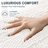 image:imageSmiry Thick Small Chenille Bathroom Rugs 24x16 Extra Soft Absorbent Striped Bath Rugs Rubber Backing Machine Wash Bath Mats for Bathroom Floor Tub Shower Home Decor Accessories GreyIvory