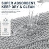 image:imageSmiry Thick Small Chenille Bathroom Rugs 24x16 Extra Soft Absorbent Striped Bath Rugs Rubber Backing Machine Wash Bath Mats for Bathroom Floor Tub Shower Home Decor Accessories GreyLight Grey