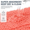 image:imageSmiry Thick Small Chenille Bathroom Rugs 24x16 Extra Soft Absorbent Striped Bath Rugs Rubber Backing Machine Wash Bath Mats for Bathroom Floor Tub Shower Home Decor Accessories GreyCoral