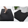 image:imageSmiry Memory Foam Bath Mat 24x16 and 20x20 UShaped Toilet Extra Soft Absorbent Bathroom Rugs Non Slip Bath Rug Runner for Shower Bathroom Floors Black