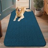 image:imageSmiry Dog Door Mat for Muddy Paws 30x20 Absorbent Microfiber Dirt Trapper Pet Doormat NonSlip Washable Quick Dry Chenille Front Door Mat Entryway Rug for Indoor and Outdoor BeigeAtlantic Blue