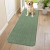 image:imageSmiry Dog Door Mat for Muddy Paws 30x20 Absorbent Microfiber Dirt Trapper Pet Doormat NonSlip Washable Quick Dry Chenille Front Door Mat Entryway Rug for Indoor and Outdoor BeigeOlive Green
