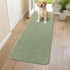 image:imageSmiry Dog Door Mat for Muddy Paws 30x20 Absorbent Microfiber Dirt Trapper Pet Doormat NonSlip Washable Quick Dry Chenille Front Door Mat Entryway Rug for Indoor and Outdoor BeigeSage Green