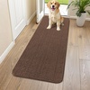 image:imageSmiry Dog Door Mat for Muddy Paws 30x20 Absorbent Microfiber Dirt Trapper Pet Doormat NonSlip Washable Quick Dry Chenille Front Door Mat Entryway Rug for Indoor and Outdoor BeigeCoffee