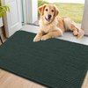 image:imageSmiry Dog Door Mat for Muddy Paws 30x20 Absorbent Microfiber Dirt Trapper Pet Doormat NonSlip Washable Quick Dry Chenille Front Door Mat Entryway Rug for Indoor and Outdoor BeigeGreen