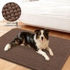 image:imageSmiry Dog Door Mat for Muddy Paws 30x20 Absorbent Microfiber Dirt Trapper Pet Doormat NonSlip Washable Quick Dry Chenille Front Door Mat Entryway Rug for Indoor and Outdoor BeigeCoffee