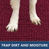 image:imageSmiry Dog Door Mat for Muddy Paws 30x20 Absorbent Microfiber Dirt Trapper Pet Doormat NonSlip Washable Quick Dry Chenille Front Door Mat Entryway Rug for Indoor and Outdoor BeigeBurgundy