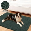 image:imageSmiry Dog Door Mat for Muddy Paws 30x20 Absorbent Microfiber Dirt Trapper Pet Doormat NonSlip Washable Quick Dry Chenille Front Door Mat Entryway Rug for Indoor and Outdoor BeigeGreen