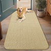 image:imageSmiry Dog Door Mat for Muddy Paws 30x20 Absorbent Microfiber Dirt Trapper Pet Doormat NonSlip Washable Quick Dry Chenille Front Door Mat Entryway Rug for Indoor and Outdoor BeigeCream White