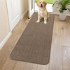 image:imageSmiry Dog Door Mat for Muddy Paws 30x20 Absorbent Microfiber Dirt Trapper Pet Doormat NonSlip Washable Quick Dry Chenille Front Door Mat Entryway Rug for Indoor and Outdoor BeigeCamel