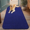 image:imageSmiry Dog Door Mat for Muddy Paws 30x20 Absorbent Microfiber Dirt Trapper Pet Doormat NonSlip Washable Quick Dry Chenille Front Door Mat Entryway Rug for Indoor and Outdoor BeigeNavy Blue