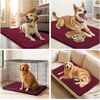 image:imageSmiry Dog Door Mat for Muddy Paws 30x20 Absorbent Microfiber Dirt Trapper Pet Doormat NonSlip Washable Quick Dry Chenille Front Door Mat Entryway Rug for Indoor and Outdoor BeigeBurgundy