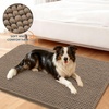 image:imageSmiry Dog Door Mat for Muddy Paws 30x20 Absorbent Microfiber Dirt Trapper Pet Doormat NonSlip Washable Quick Dry Chenille Front Door Mat Entryway Rug for Indoor and Outdoor BeigeCamel